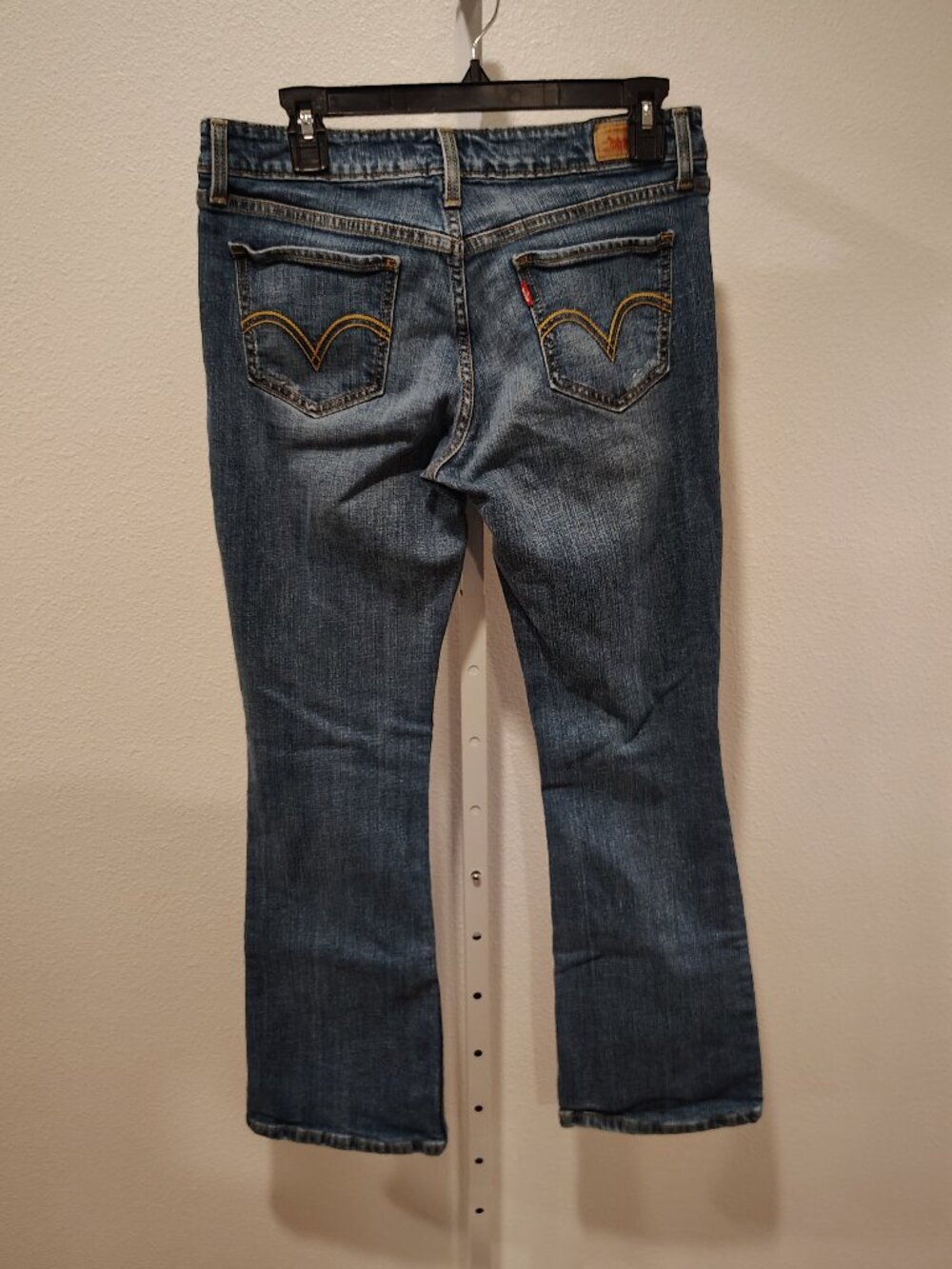 Levi's 518 Superlow Bootcut Junior's Jeans Size 9 Medium Blue Stretch Zip Fly